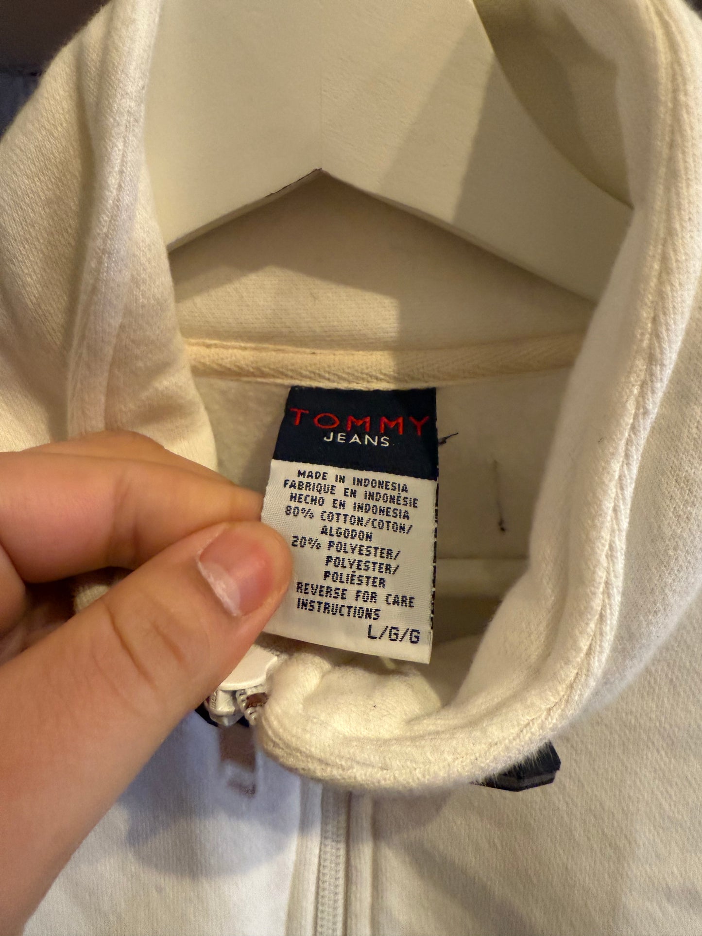 Vintage Tommy Jeans 1/4 Zip Pull Over Size Large