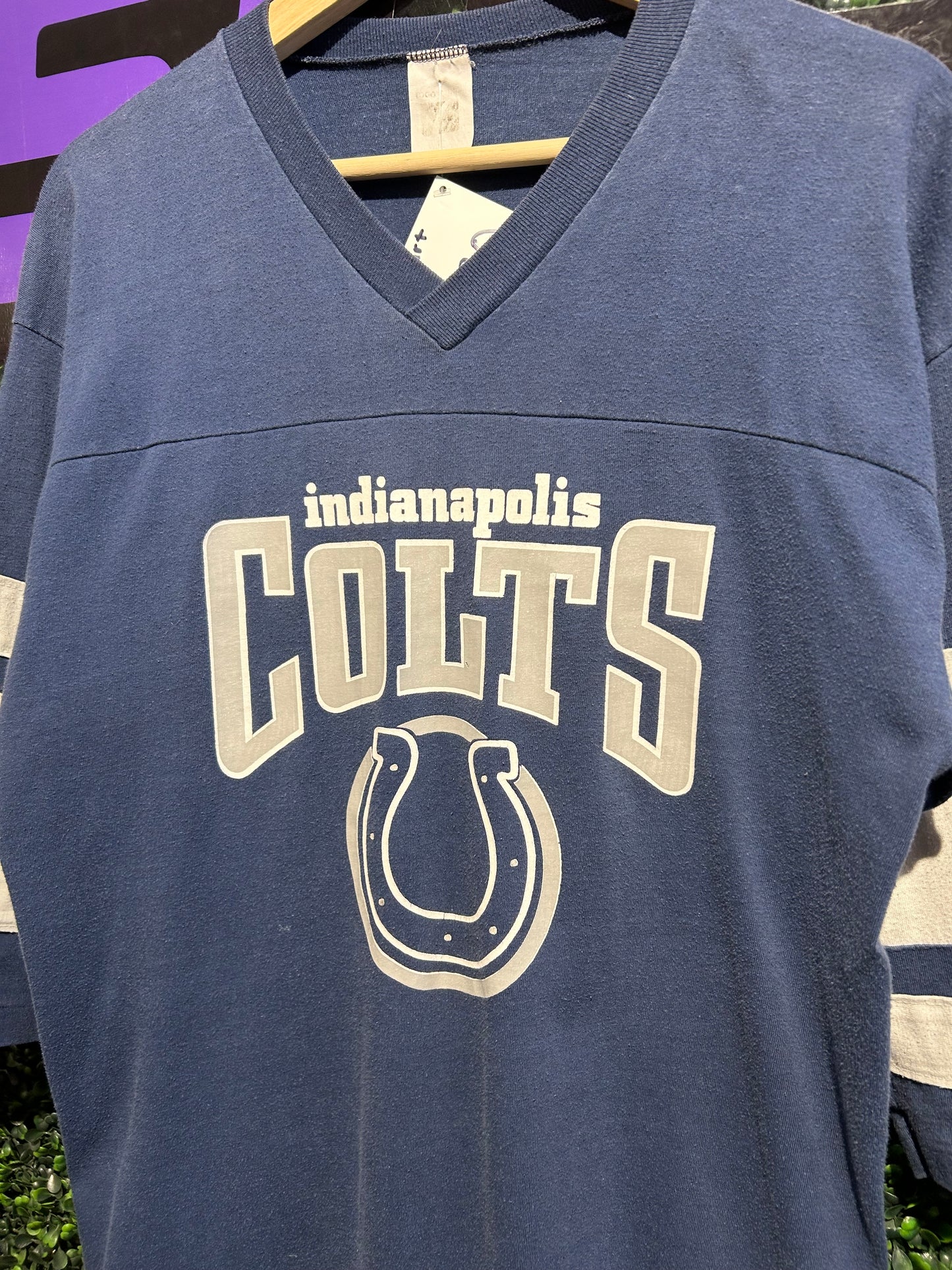 90s Indianapolis Colts 3/4 Sleeve Shirt Jersey. Size L/XL