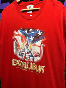 Vintage Excalibur Hotel Las Vegas T-Shirt. Size Large