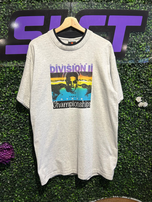1993 Colorado Division 2 Swimming State Championship T-Shirt. Size Large
