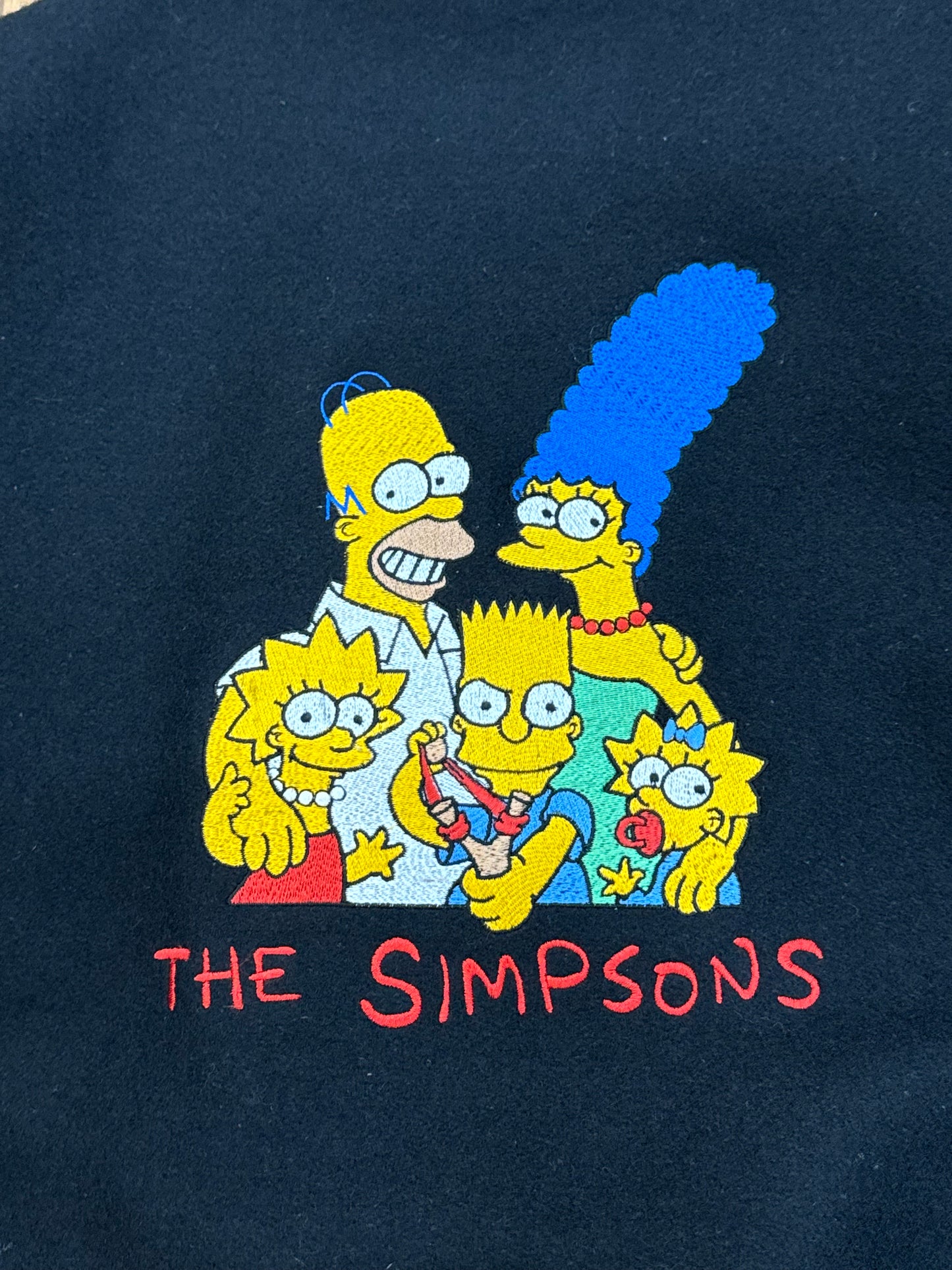 Vintage The Simpsons Cast and Crew Varsity Jacket Size Large fits Large/XL