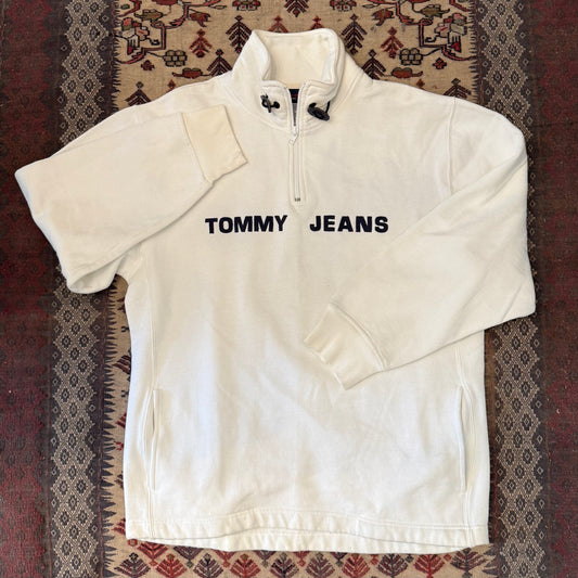 Vintage Tommy Jeans 1/4 Zip Pull Over Size Large