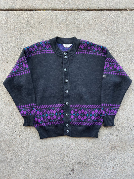 Vintage Steffnes Wool Button-Up Knit Sweater. Size M/L