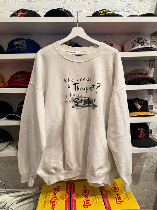 Vintage ‘Who Needs a Therapist When You Have a Sister’ Crewneck Size XL