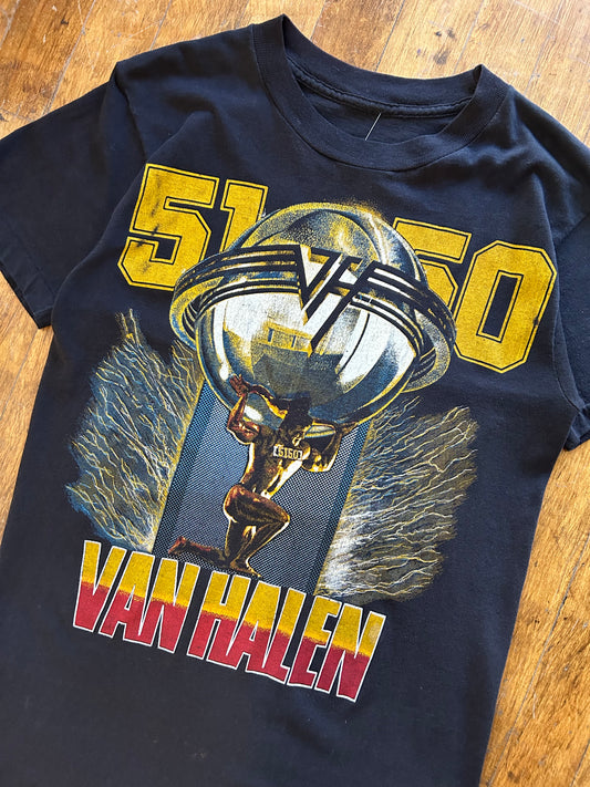 1986 Van Halen 5150 Tour Folsom Field Boulder Concert T-Shirt. Size Small