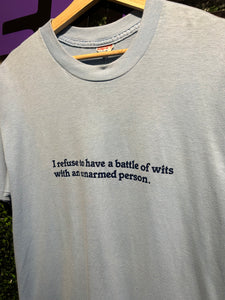 80s Battle of Wits T-Shirt. Size L/XL