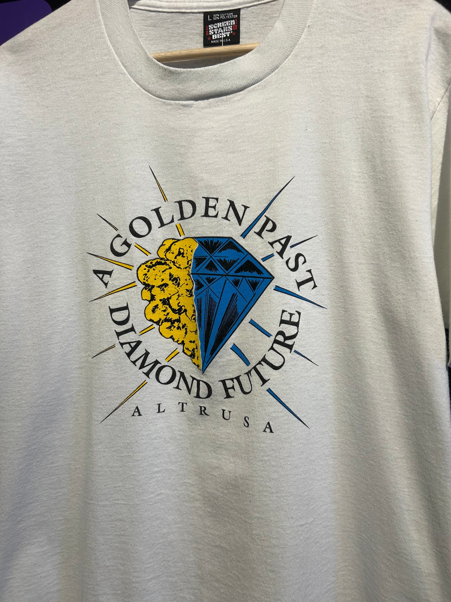 90s Altrusa Golden Past Diamond Future T-Shirt. Size Large