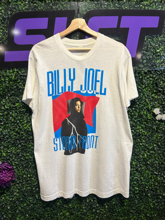 1989 Billy Joel Storm Front Tour T-Shirt. Size L/XL