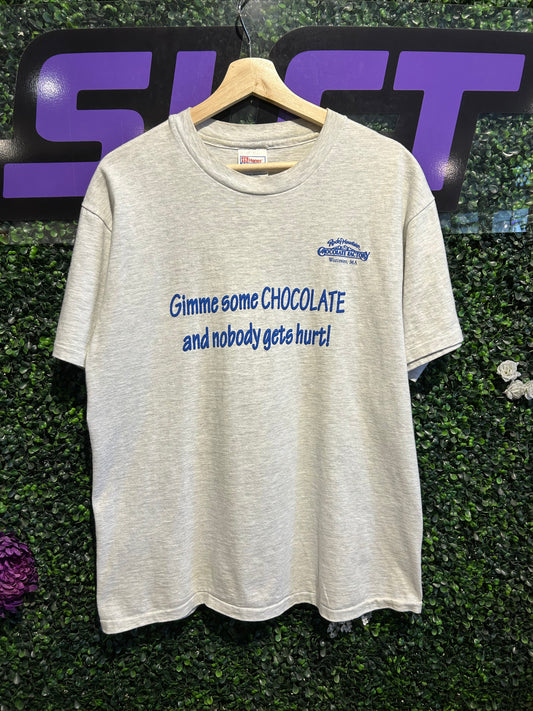90s Rocky Mountain Chocolate Factory T-Shirt. Size Large