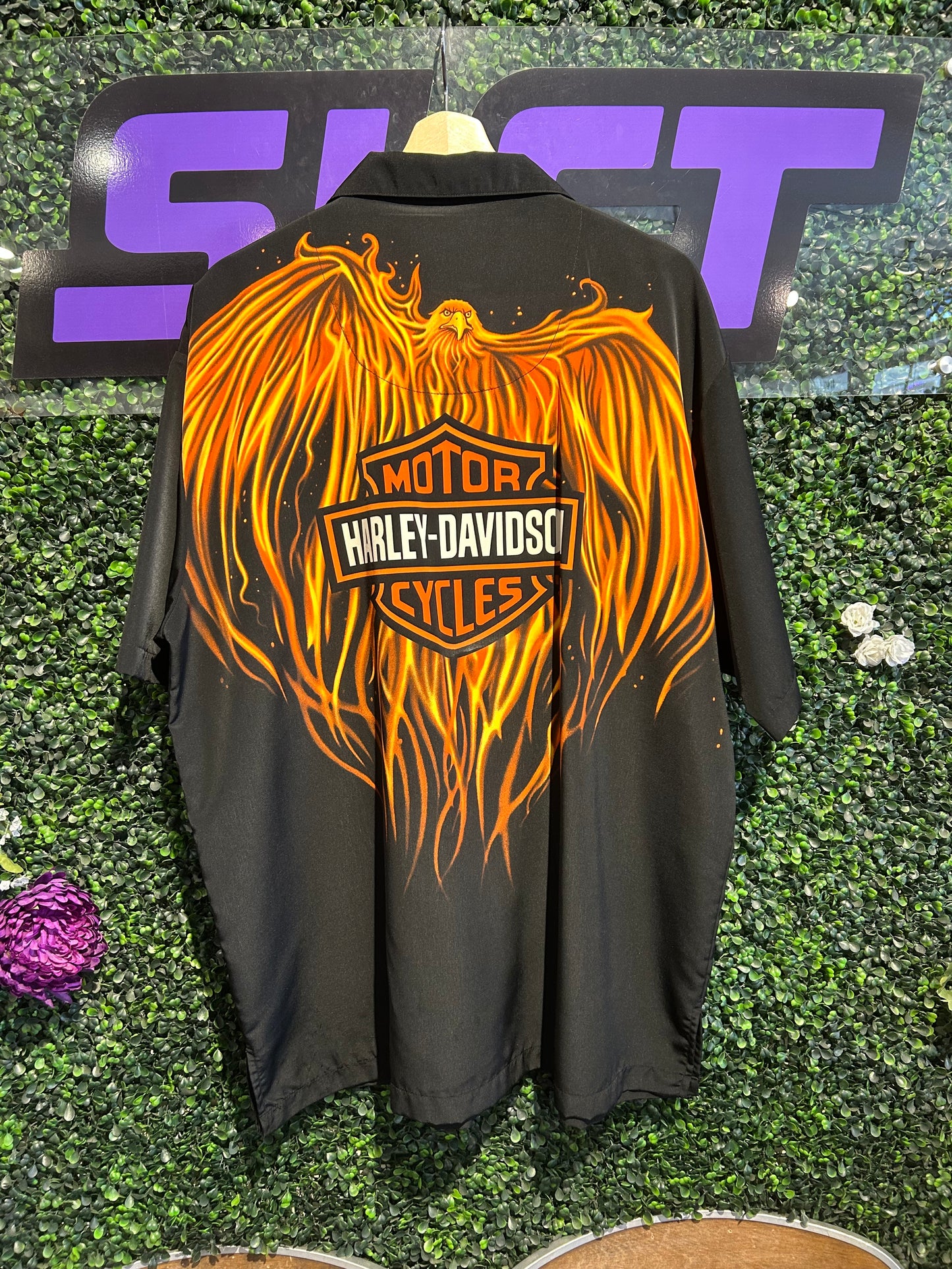 Vintage Harley Davidson Phoenix Button-Up Shirt. Size XL