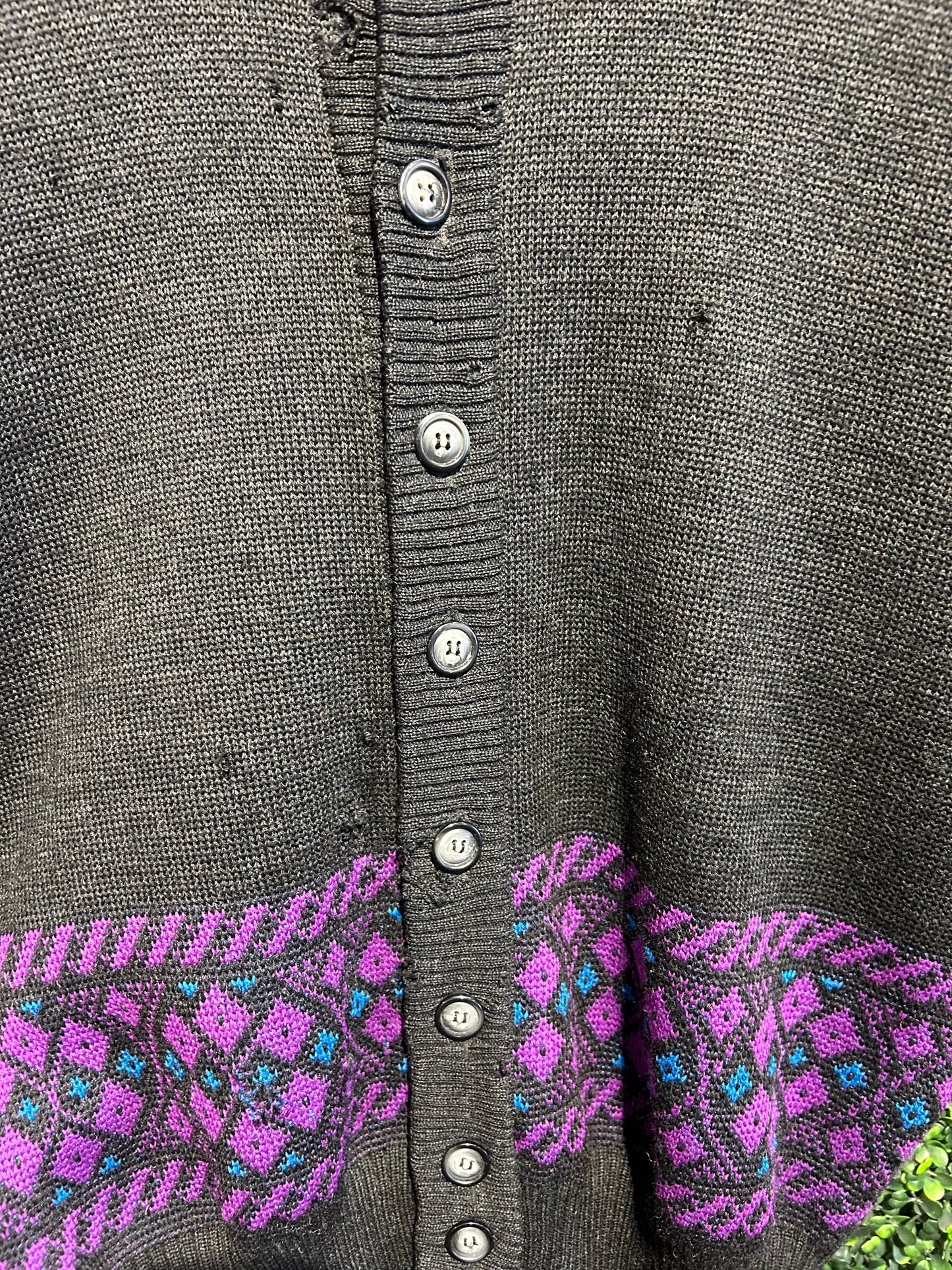 Vintage Steffnes Wool Button-Up Knit Sweater. Size M/L