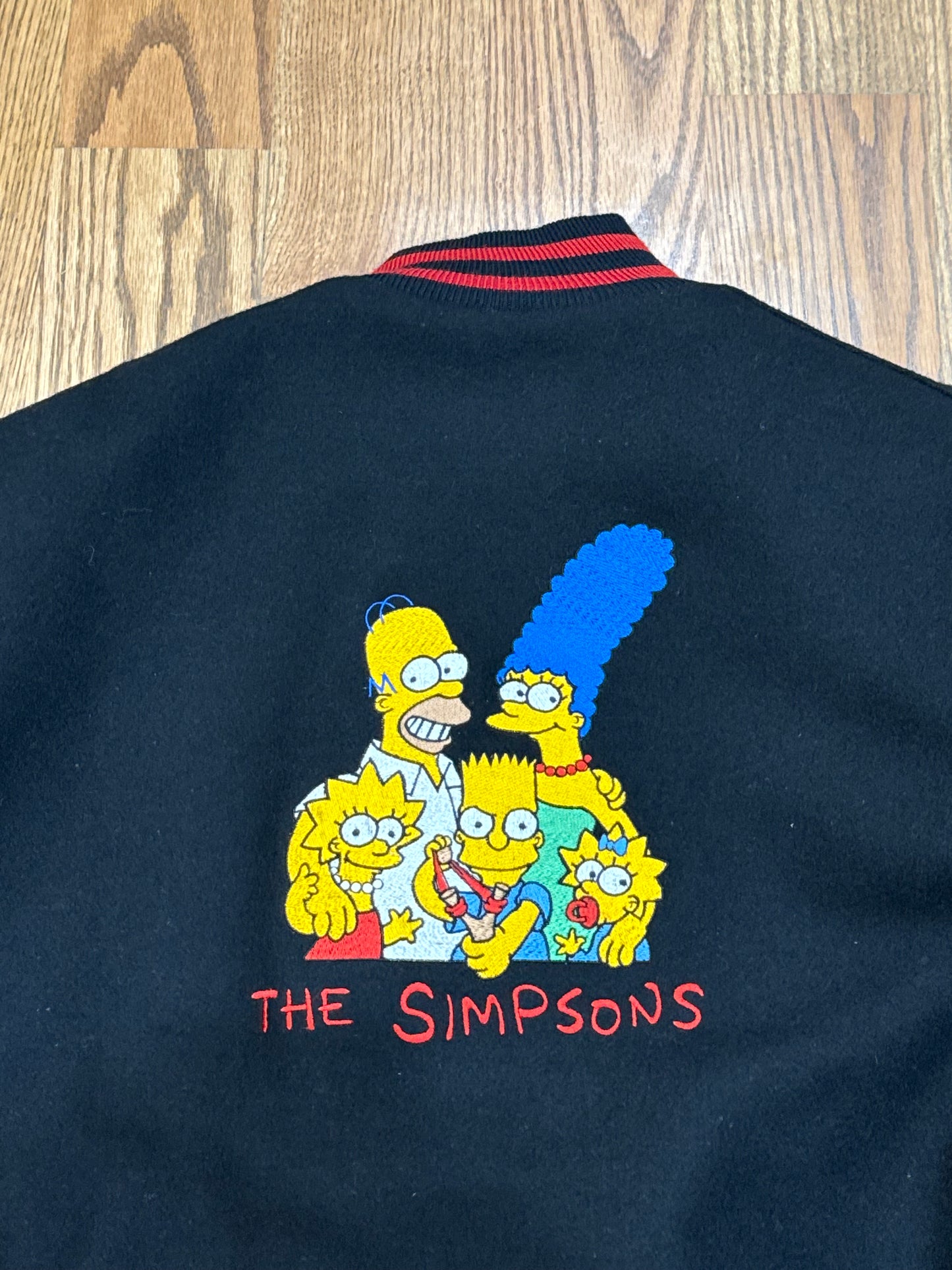 Vintage The Simpsons Cast and Crew Varsity Jacket Size Large fits Large/XL