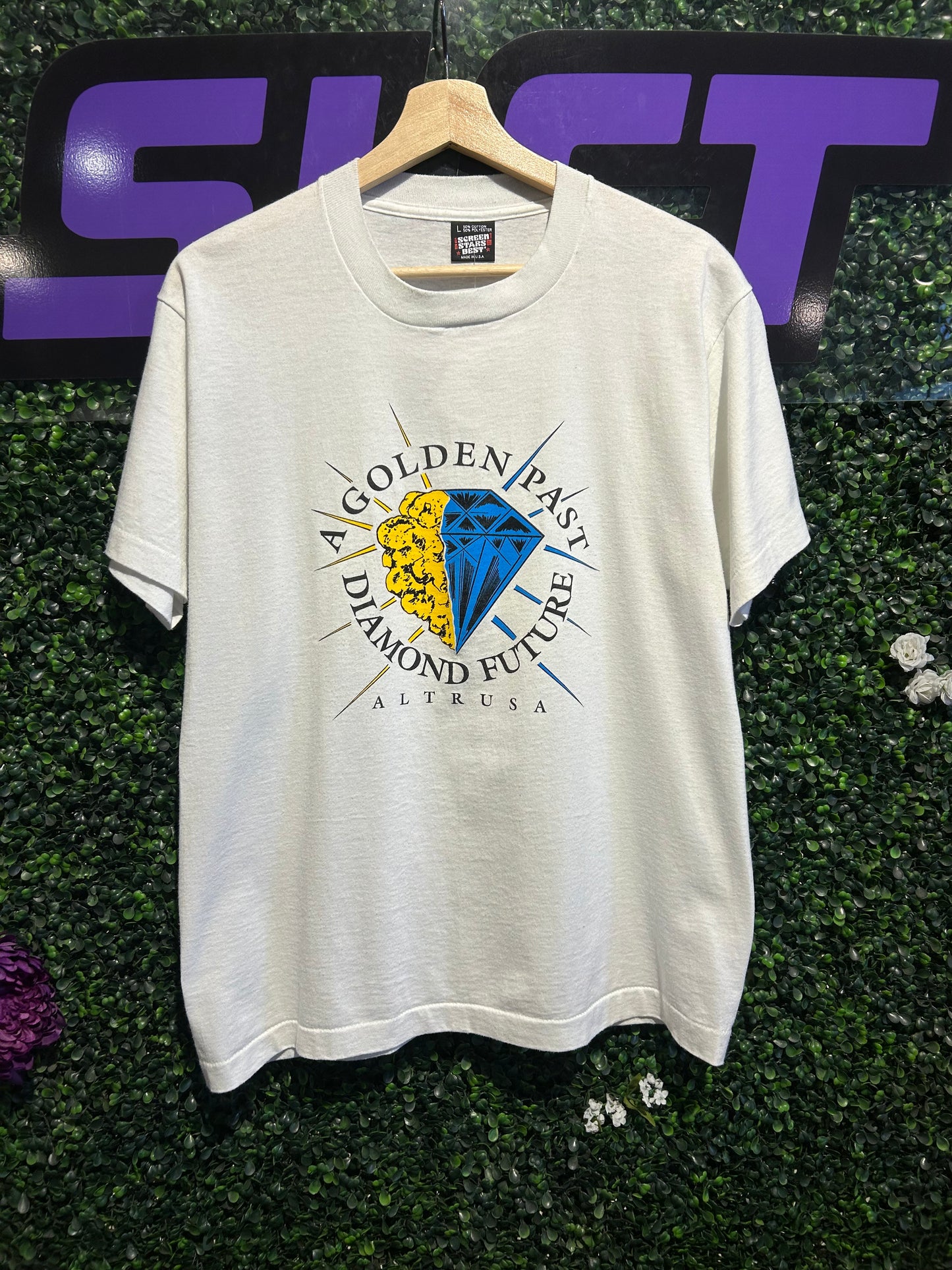 90s Altrusa Golden Past Diamond Future T-Shirt. Size Large