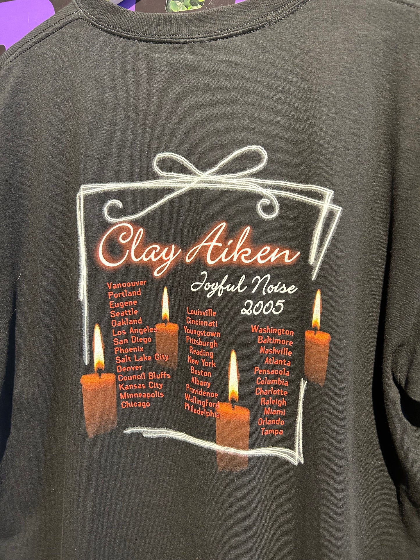 2005 Clay Aiken Joyful Noise Tour T-Shirt. Size XL