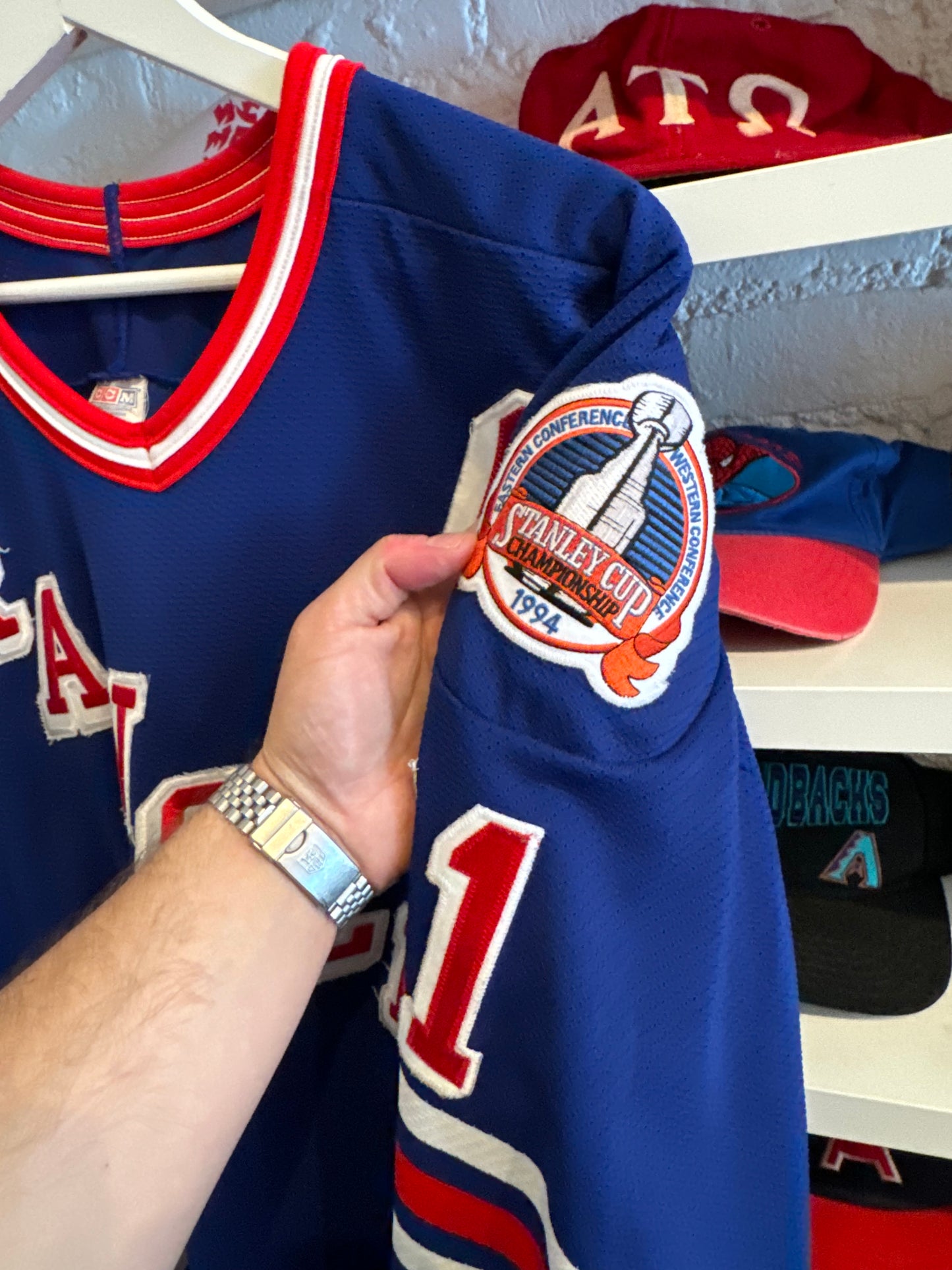 1994 CCM New York Rangers MessierStanley Cup Hockey Jersey Size Large