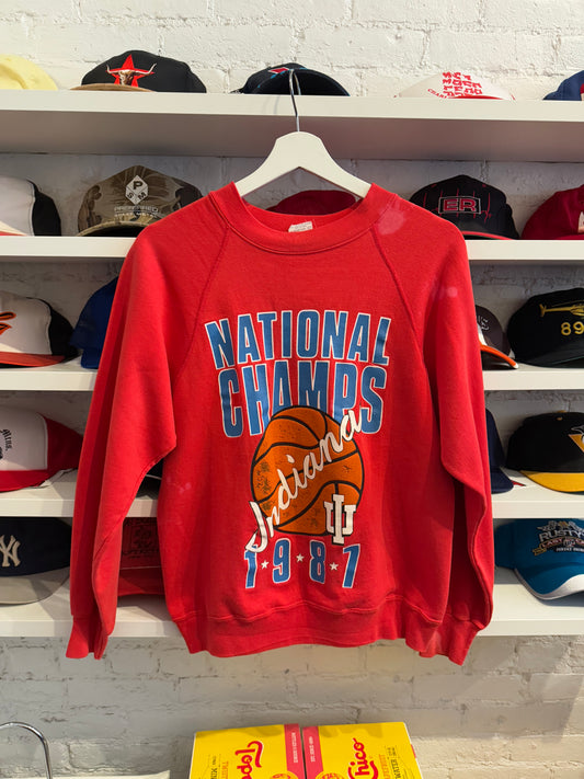 1987 Indiana University Basketball National Champs Crewneck Size Small