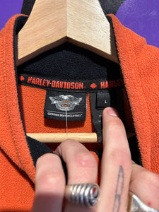 Harley Davidson Quarter-Zip Fleece Jacket. Size Large