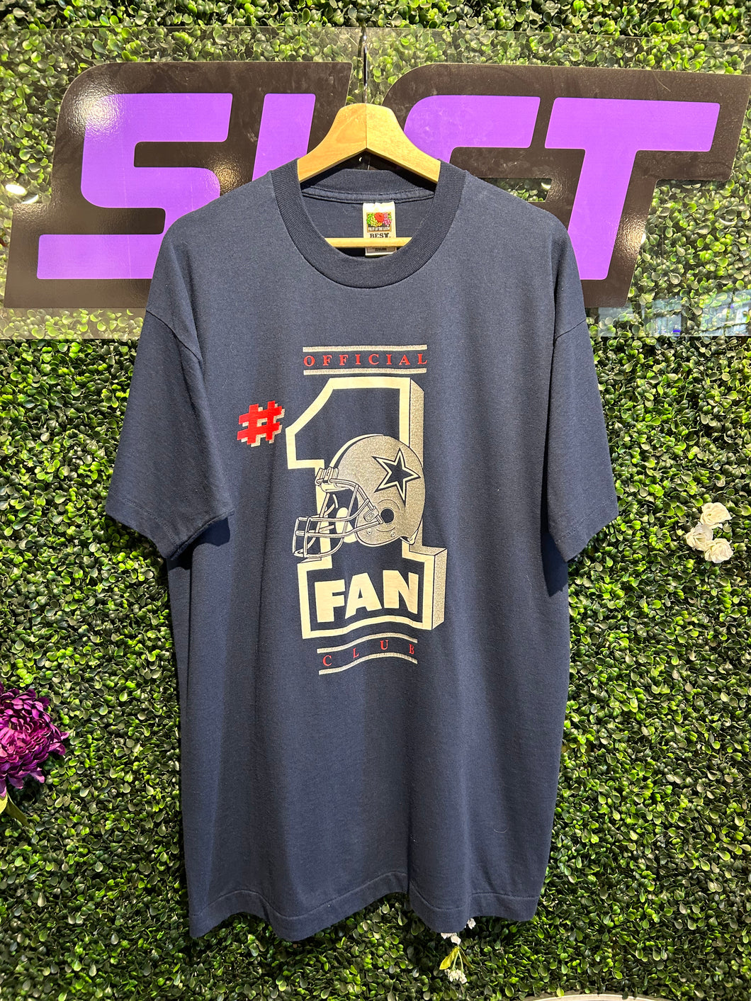 90s Dallas Cowboys #1 Fan T-Shirt. Size XL