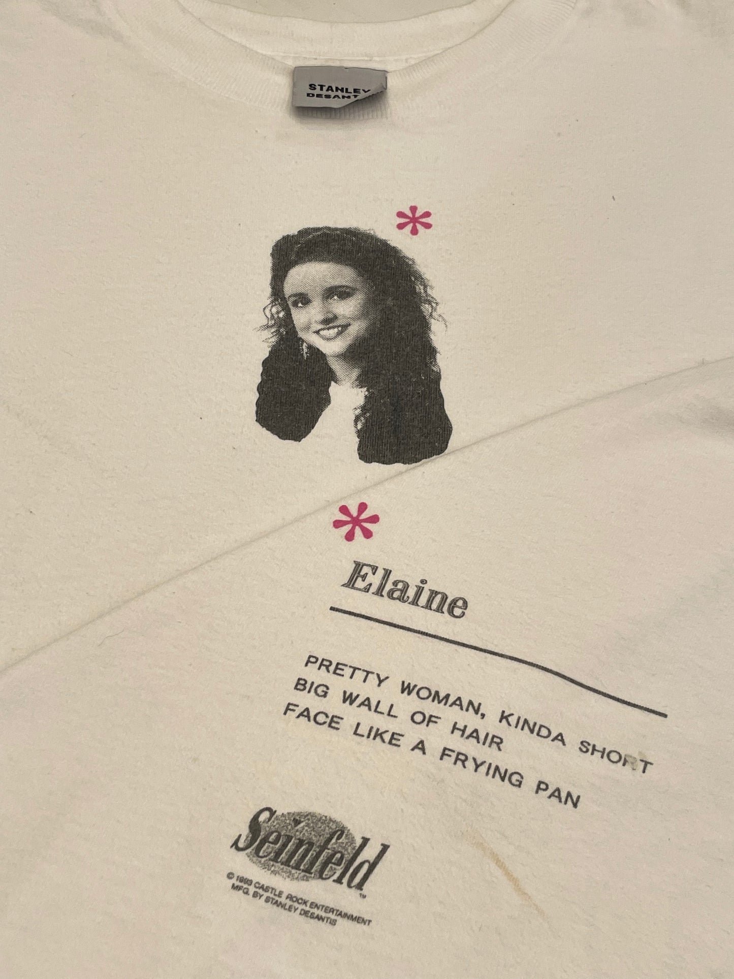 Vintage Stanley Desantis Seinfeld 1993 Elaine Head T-Shirt Size XL