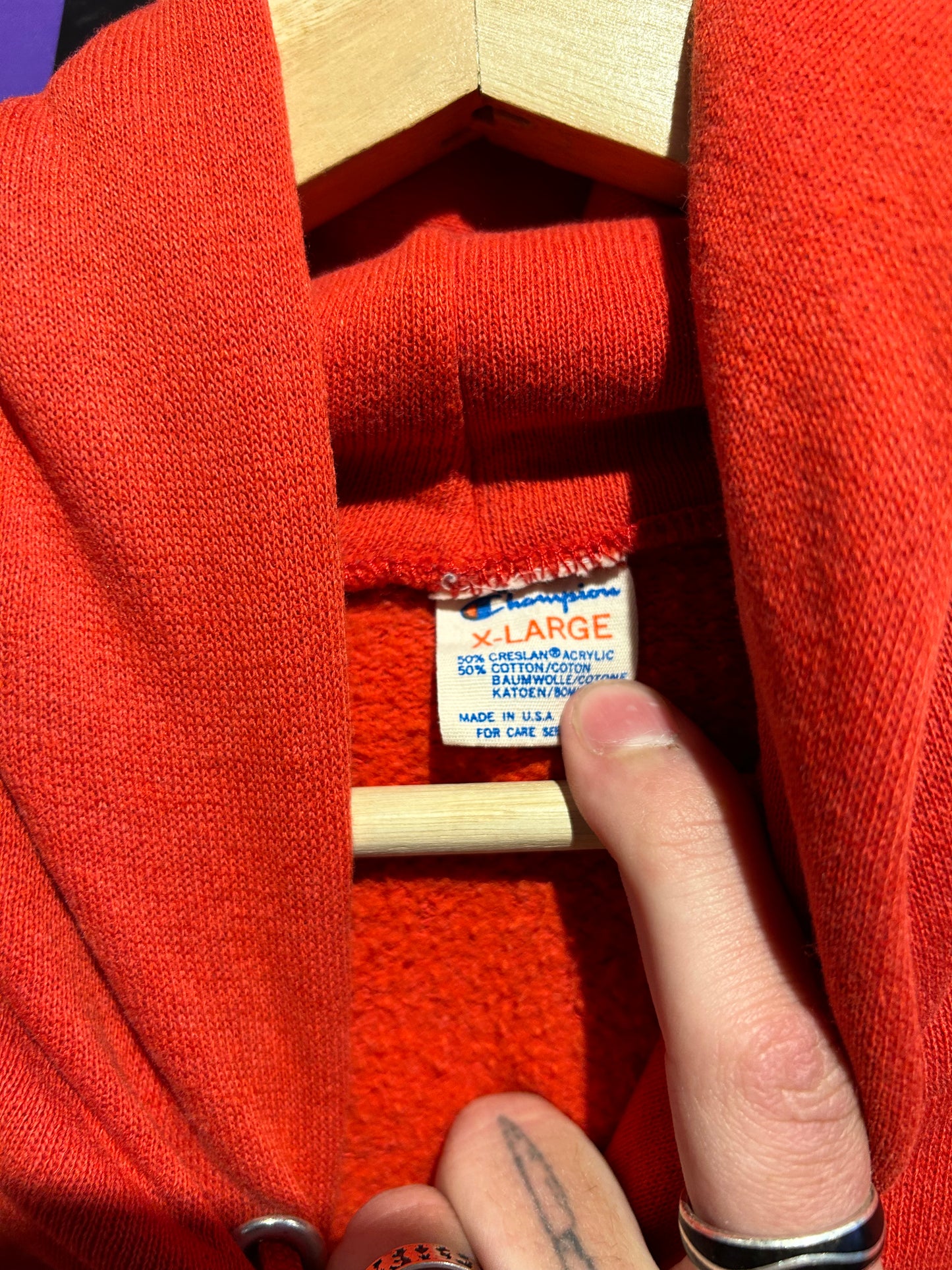 80s Illinois Institute of Technology Champion Hoodie. Size M/L