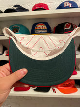 SLCT Stock NYC Souvenir Shop Snapback Hat in White/Red Pinstripe