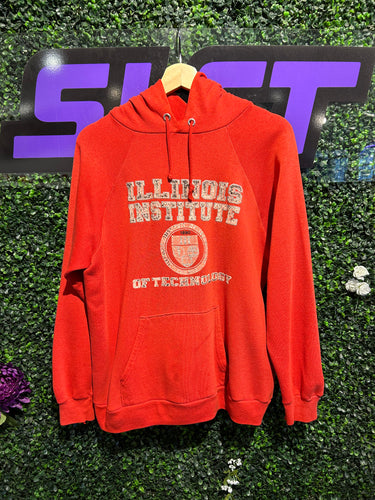 80s Illinois Institute of Technology Champion Hoodie. Size M/L